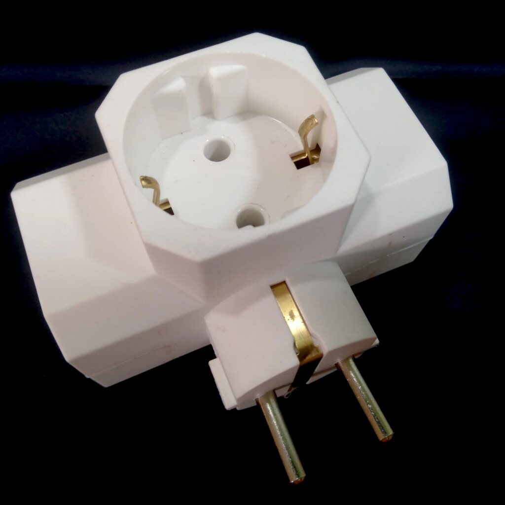 Europlugs or Type C or electric plugs in and out.