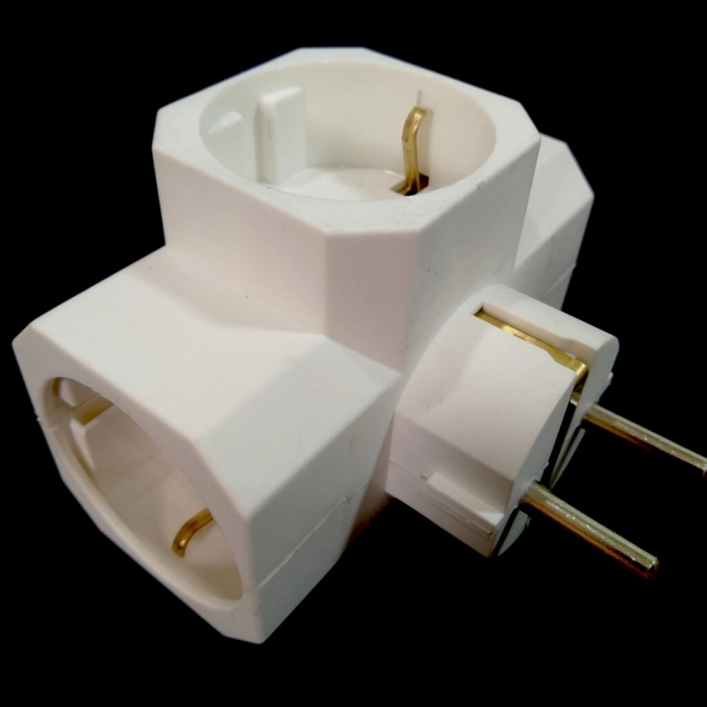Europlugs or Type C or electric plugs in and out.