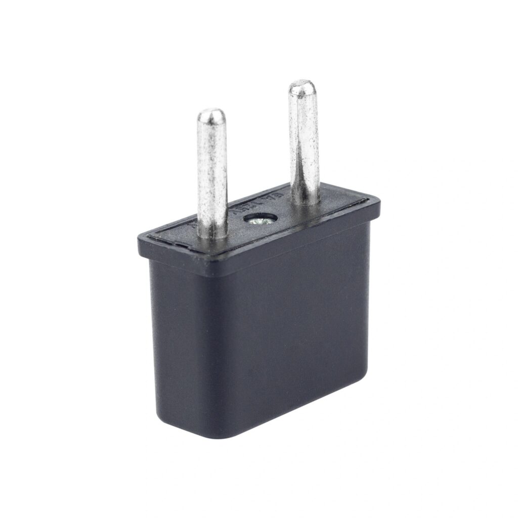 adapter for American outlet, plug adapter isolated from background