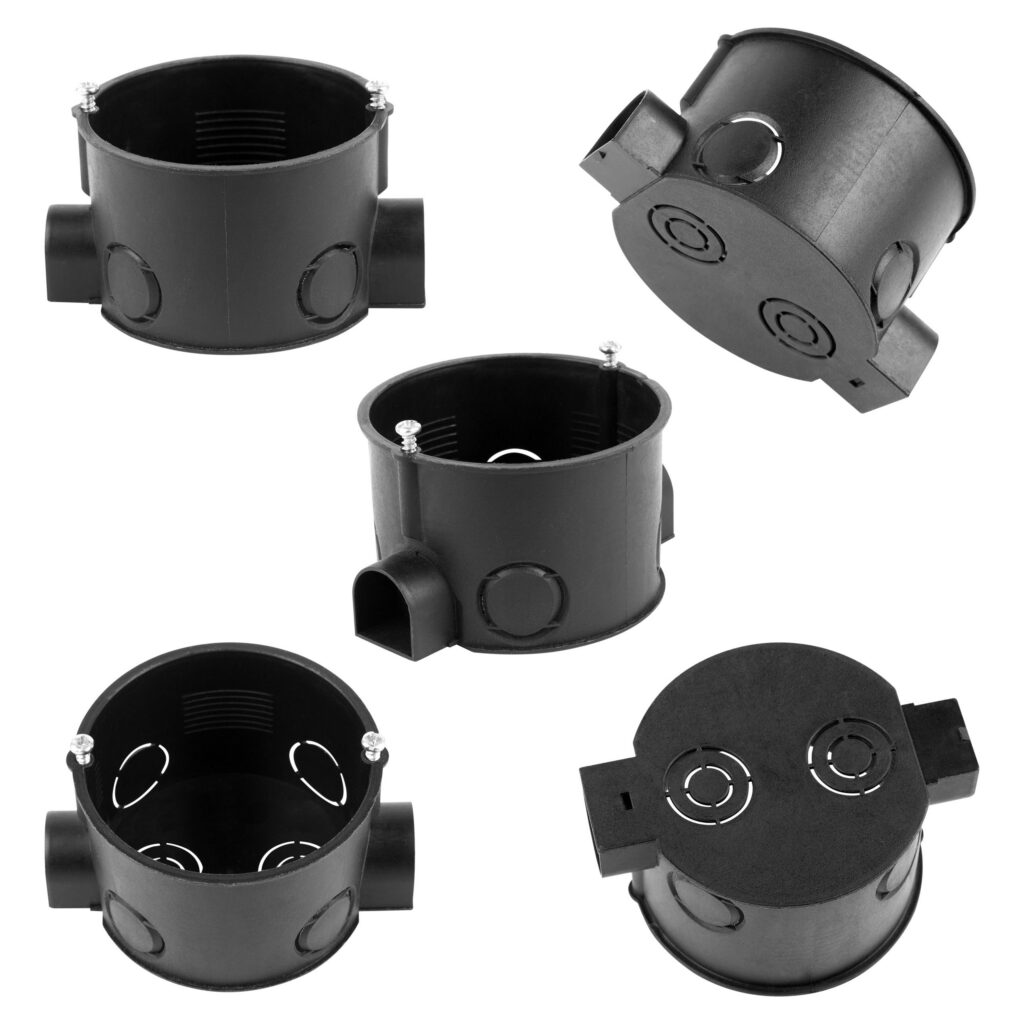 set of socket box, wall box isolated from the background