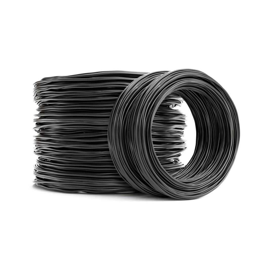 A lot of cables and wires rubber tubes
