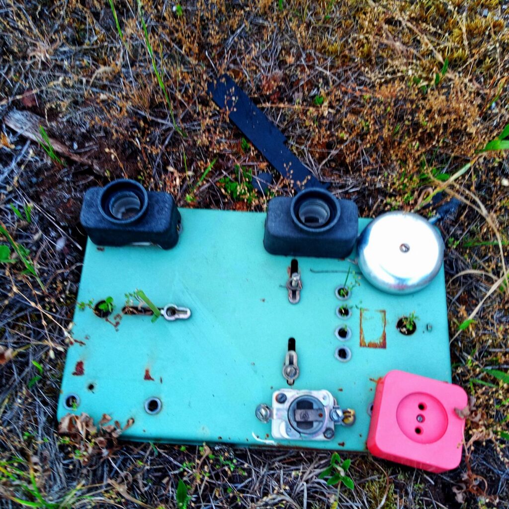 Abandoned Vintage Electrical Test Bench Components