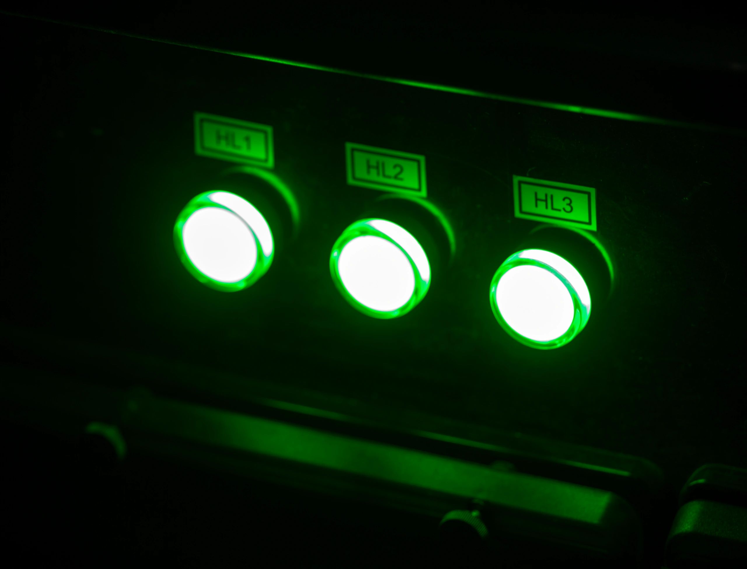 Control panel and equipment representing digital systems and data processing